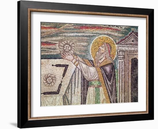 Melchisedech Offers Bread at the Altar, Detail of the Lunette-Byzantine-Framed Giclee Print