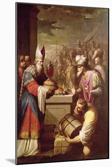 Melchizedek Offering Bread and Wine-null-Mounted Giclee Print