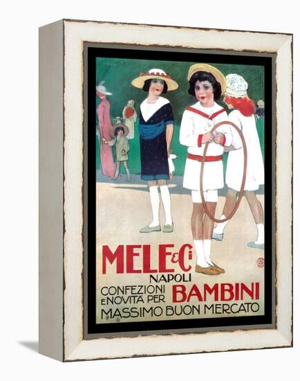 Mele Clothes for Children-Leopoldo Metlicovitz-Framed Stretched Canvas