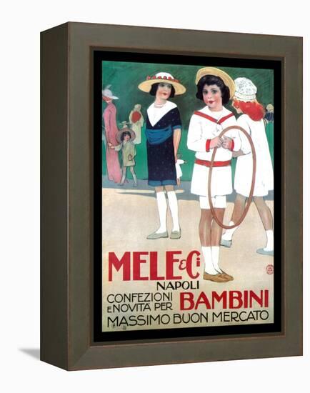 Mele Clothes for Children-Leopoldo Metlicovitz-Framed Stretched Canvas