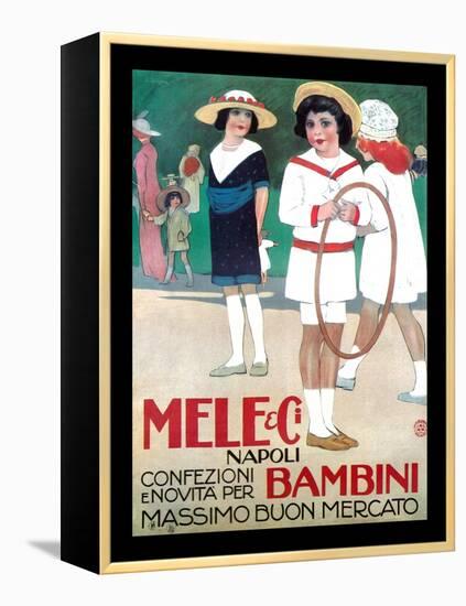 Mele Clothes for Children-Leopoldo Metlicovitz-Framed Stretched Canvas