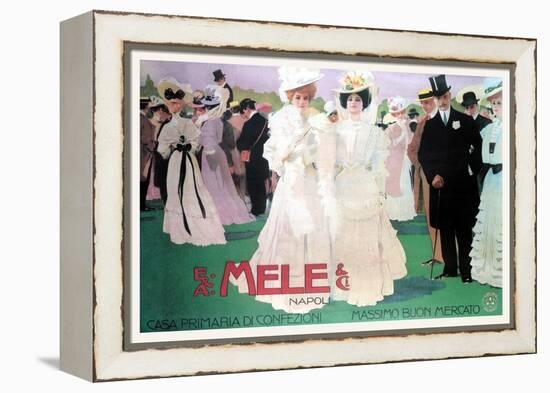 Mele Fashion for the Wealthy at the Races-Leopoldo Metlicovitz-Framed Stretched Canvas