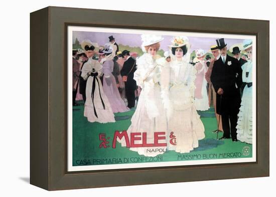 Mele Fashion for the Wealthy at the Races-Leopoldo Metlicovitz-Framed Stretched Canvas