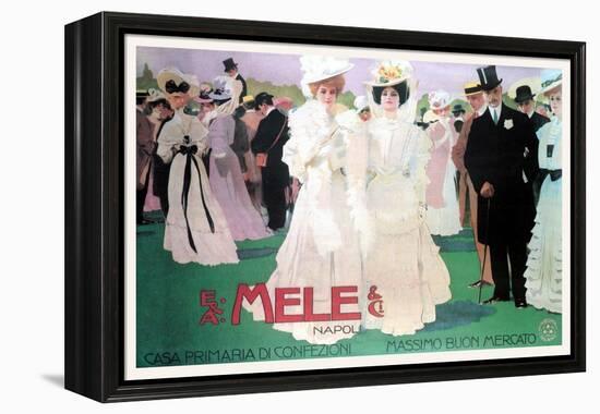 Mele Fashion for the Wealthy at the Races-Leopoldo Metlicovitz-Framed Stretched Canvas
