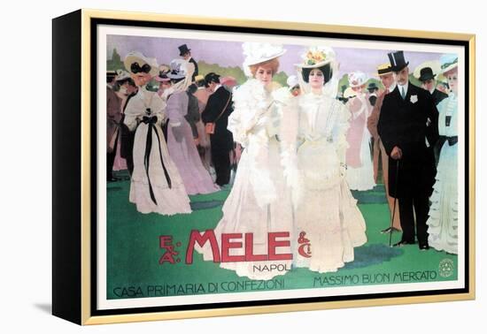 Mele Fashion for the Wealthy at the Races-Leopoldo Metlicovitz-Framed Stretched Canvas