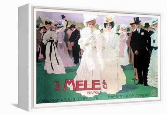 Mele Fashion for the Wealthy at the Races-Leopoldo Metlicovitz-Framed Stretched Canvas