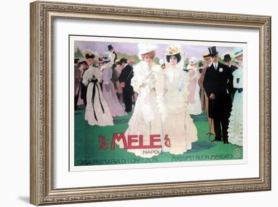 Mele Fashion for the Wealthy at the Races-Leopoldo Metlicovitz-Framed Art Print