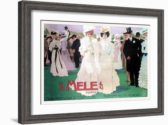 Mele Fashion for the Wealthy at the Races-Leopoldo Metlicovitz-Framed Art Print