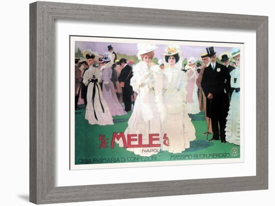 Mele Fashion for the Wealthy at the Races-Leopoldo Metlicovitz-Framed Art Print