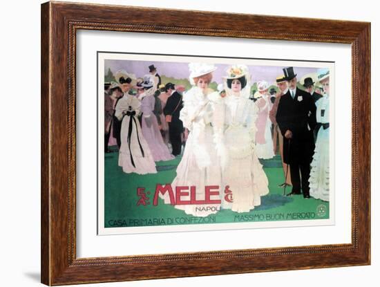 Mele Fashion for the Wealthy at the Races-Leopoldo Metlicovitz-Framed Art Print