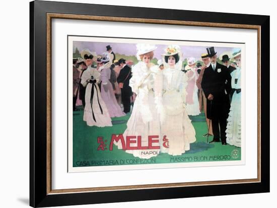 Mele Fashion for the Wealthy at the Races-Leopoldo Metlicovitz-Framed Art Print