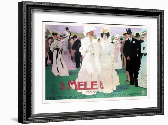 Mele Fashion for the Wealthy at the Races-Leopoldo Metlicovitz-Framed Art Print