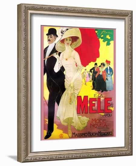 Mele Fashioned Couple Attract Old and Young People-Aldo Mazza-Framed Art Print