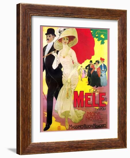 Mele Fashioned Couple Attract Old and Young People-Aldo Mazza-Framed Art Print