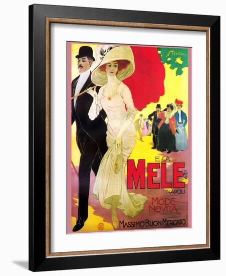 Mele Fashioned Couple Attract Old and Young People-Aldo Mazza-Framed Art Print
