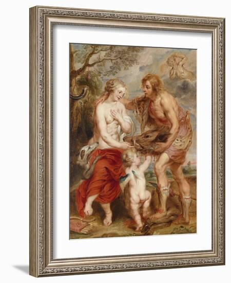 Meleager Offering the Calydon Boar's Head to Atalanta-Peter Paul Rubens-Framed Giclee Print