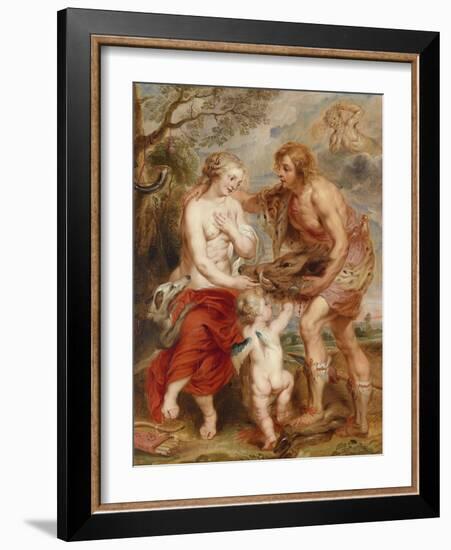 Meleager Offering the Calydon Boar's Head to Atalanta-Peter Paul Rubens-Framed Giclee Print