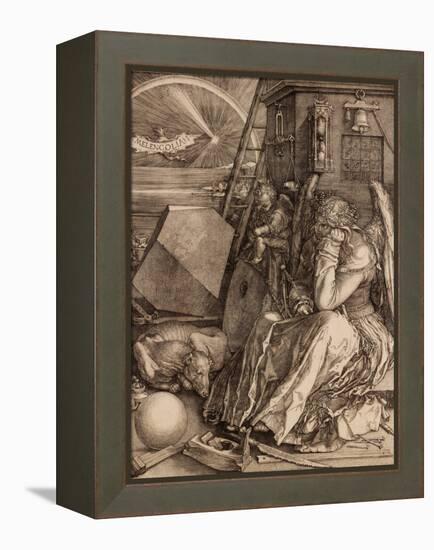 Melencolia I, 1514-Albrecht Dürer-Framed Premier Image Canvas
