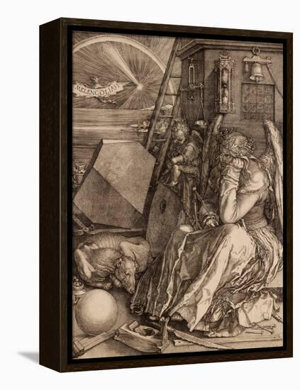 Melencolia I, 1514-Albrecht Dürer-Framed Premier Image Canvas