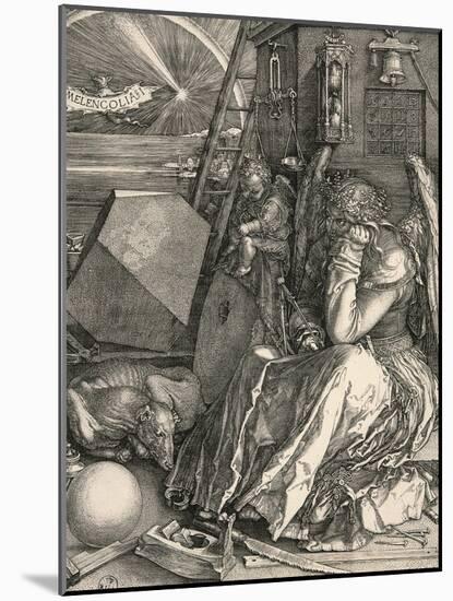 Melencolia I-Melancholia I-Albrecht Dürer-Mounted Giclee Print