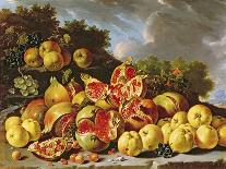 Still Life with Pomegranates, Apples, Cherries and Grapes-Melendez-Premier Image Canvas