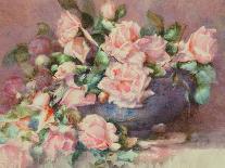 A Bowl of Pink Roses-Melicent Grose-Premier Image Canvas