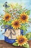 Home Sweet Home Sunflowers and Daisies-Melinda Hipsher-Framed Giclee Print