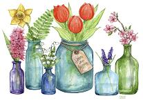 Lilacs Home Sweet Home Jar-Melinda Hipsher-Giclee Print