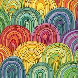 Colorful Circle Modern Abstract Design Pattern-Melindula-Art Print