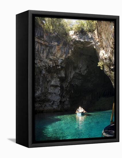 Melisani Lake in Cave Where Roof Collapsed in an Earthquake, Kefalonia, Ionian Islands, Greece-R H Productions-Framed Premier Image Canvas