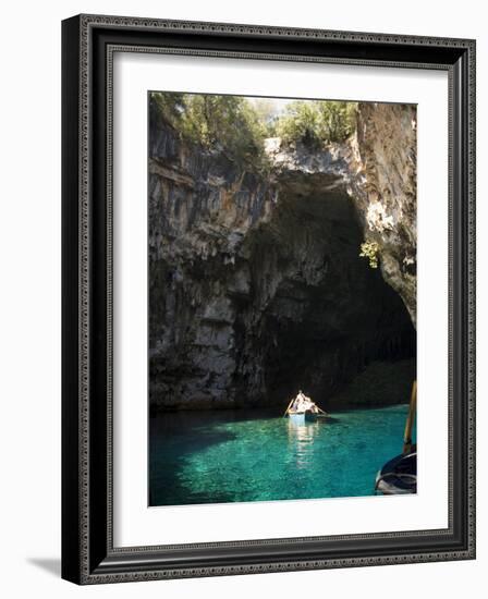 Melisani Lake in Cave Where Roof Collapsed in an Earthquake, Kefalonia, Ionian Islands, Greece-R H Productions-Framed Photographic Print