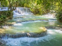 Keang Si waterfalls, near Luang Prabang, Laos, Indochina, Southeast Asia, Asia-Melissa Kuhnell-Framed Photographic Print