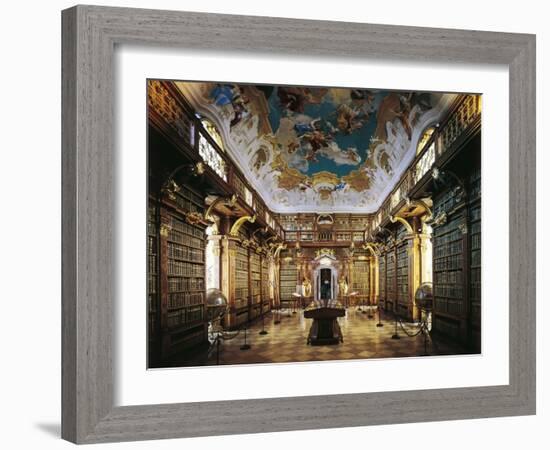 Melk Abbey, Library-Jakob Prandtauer-Framed Art Print