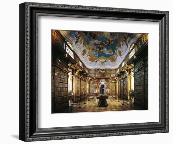 Melk Abbey, Library-Jakob Prandtauer-Framed Art Print