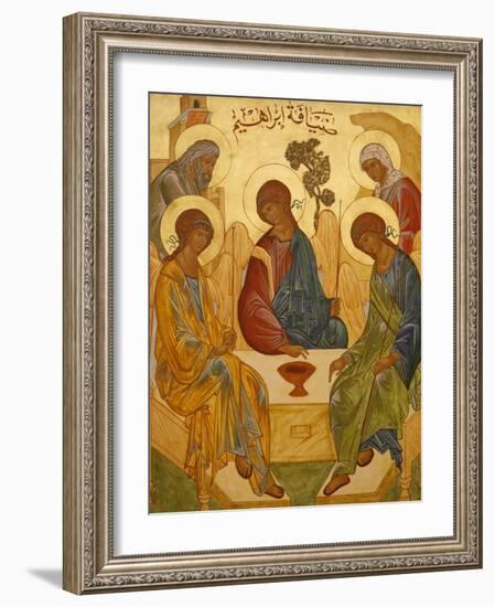 Melkite Icon of Abraham's Trinity, Nazareth, Galilee, Israel, Middle East-Godong-Framed Photographic Print