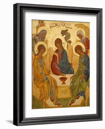 Melkite Icon of Abraham's Trinity, Nazareth, Galilee, Israel, Middle East-Godong-Framed Photographic Print