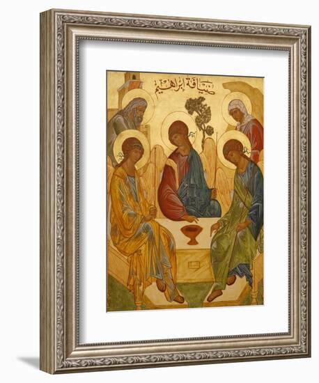 Melkite Icon of Abraham's Trinity, Nazareth, Galilee, Israel, Middle East-Godong-Framed Photographic Print