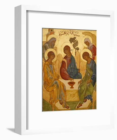 Melkite Icon of Abraham's Trinity, Nazareth, Galilee, Israel, Middle East-Godong-Framed Photographic Print