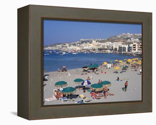 Mellieha Bay, Malta-Peter Thompson-Framed Premier Image Canvas