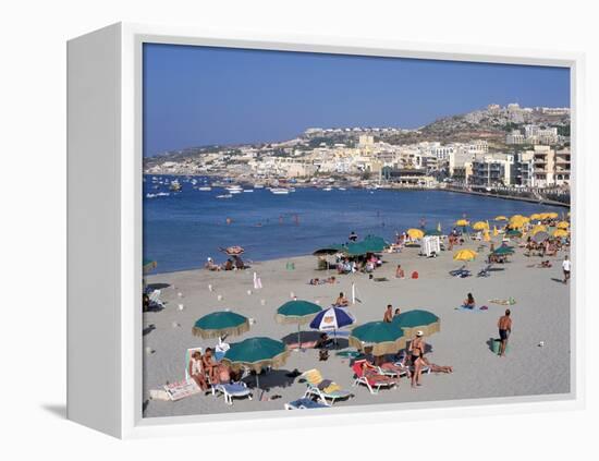 Mellieha Bay, Malta-Peter Thompson-Framed Premier Image Canvas