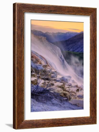Mellow Evening at Canary Springs, Yellowstone National Park, Wyoming-Vincent James-Framed Photographic Print