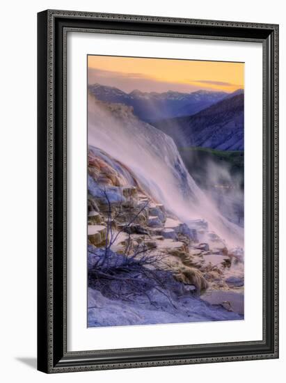 Mellow Evening at Canary Springs, Yellowstone National Park, Wyoming-Vincent James-Framed Photographic Print