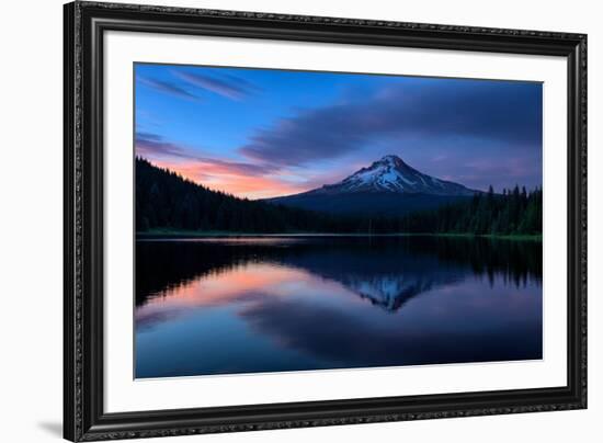 Mellow Evening at Trillium Lake Reflection, Summer Mount Hood Oregon-Vincent James-Framed Photographic Print