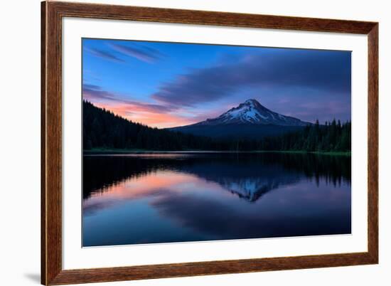 Mellow Evening at Trillium Lake Reflection, Summer Mount Hood Oregon-Vincent James-Framed Photographic Print