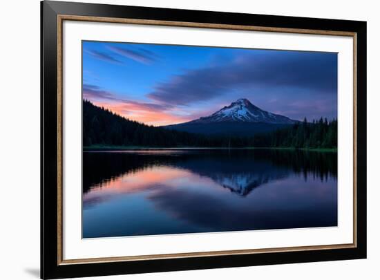 Mellow Evening at Trillium Lake Reflection, Summer Mount Hood Oregon-Vincent James-Framed Photographic Print