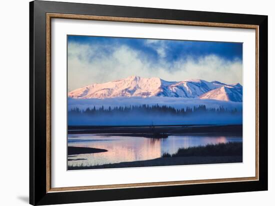 Mellow Misty Morning at Continental Divide, Yellowstone National Park, Wyoming-Vincent James-Framed Photographic Print