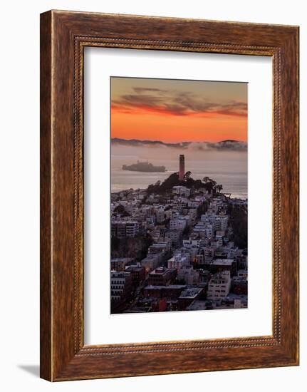 Mellow Sunset at Coit Tower, San Francisco California-Vincent James-Framed Photographic Print