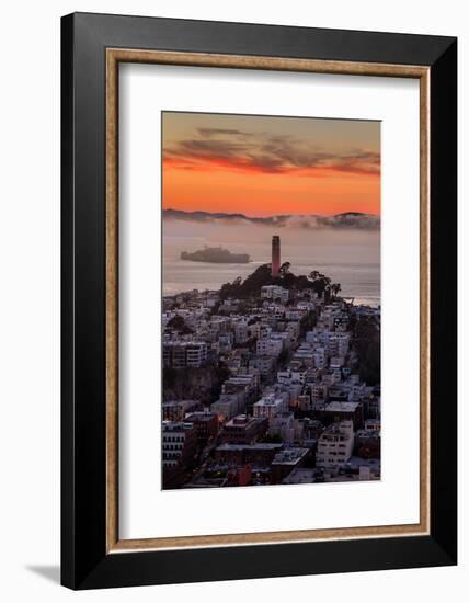 Mellow Sunset at Coit Tower, San Francisco California-Vincent James-Framed Photographic Print