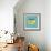Mellow Yellow IV Turquoise-Farida Zaman-Framed Premium Giclee Print displayed on a wall