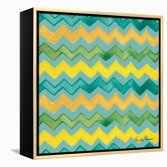 Mellow Yellow Step 04B-Farida Zaman-Framed Stretched Canvas